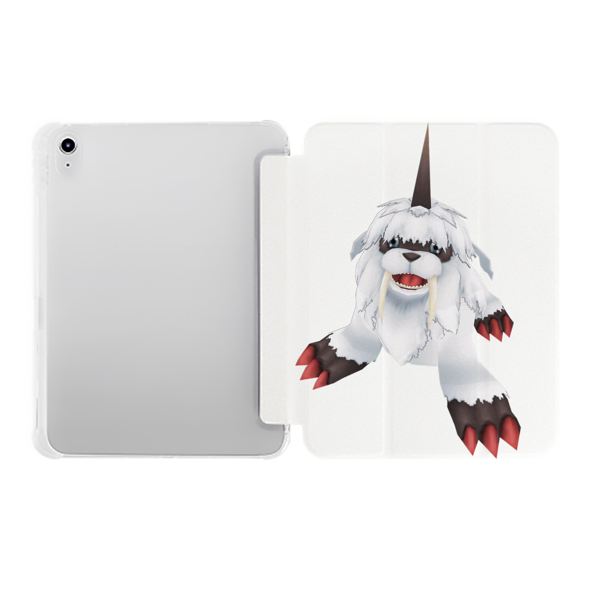 （画像用） Digimon デジタルモンスター/デジモン IPad ケース ペン収納付き 三つ折りスタンド PUレザー×シリコン 対応機種9.5/10.5/10.9インチ